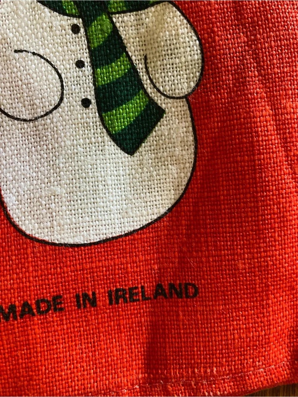 Festive Red Snowman Kitchen Towel - Holiday Linen